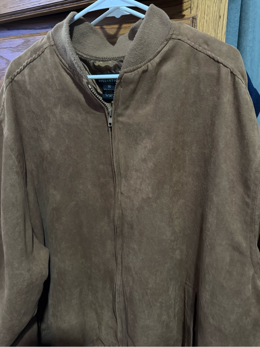 Men's Brown Suede Bomber Jacket - Classic Casual